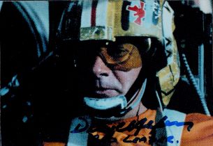 Drewe Henley Signed British Actor-Red Leader, Star Wars Approx size 5. 5x4 INCH.. Good condition.