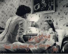 Janina Faye signed 8x10 photo from the psychological thriller 'Never take sweets from a stranger'.