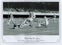 Bert Trautmann Signed 16 x 12 Black and White Autograph Editions, Limited Edition Print. Good