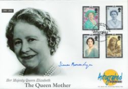 Simon Bowes Lyon signed Her Majesty Queen Elizabeth Autographed Editions FDC. 25 4 02 Windsor