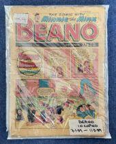 Beano Comic collection 10 editions dating 7.1.89 to 11.3.89. Good condition. All autographs come