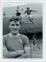 Football Bobby Tambling signed 16x12 Chelsea black and white montage print. Good condition. All