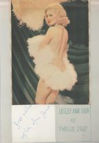 Lesley Ann Down 10x8 inches signature piece includes signed album page magazine photo pictured as