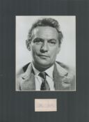 Actor, Peter Finch matted signature piece, overall size 16x12. This beautiful item features a