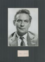 Actor, Peter Finch matted signature piece, overall size 16x12. This beautiful item features a