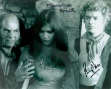 Madeleine Smith and Philip Voss Signed 10 x 8-inch Black and White Photo. Signed in black ink.. Good