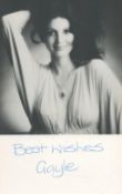 Actor, Gayle Hunnicutt signed 6x4 black and white photograph. Hunnicutt; born February 6, 1943) is
