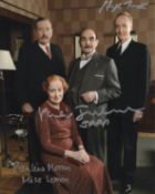 Poirot - TV detective drama series 8x10 photo signed by all three main cast members, Hugh Fraser (