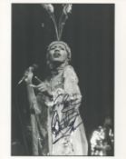 Liz Mitchell signed 10x8 black and white photo. Mitchell is a Jamaican-British singer, best known as