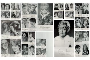 TV Soap Collection of 43 Printed Signatures on 6x3 inch Black and White Photos. Includes