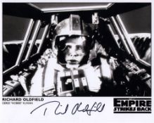 Star Wars The Empire Strikes Back 8x10 photo signed by actor Richard Oldfield as rebel pilot '