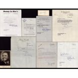 TV /Entertainment collection 7, signed typed letters from some great names such as Johnny Douglas,