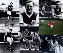 Football Legends collection 8 assorted 8x6 inch signed photos includes some great names such as