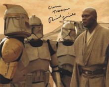 Star Wars The Phantom Menace 8x10 inch photo signed by Clone Trooper actor Richard Stride. Good