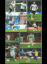 Football Derby County Collection of 8 Signed 12 x 8-inch Colour Photos. Signatures include Richard