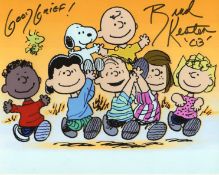Charlie Brown and Snoopy show 8x10 photo signed by actor Brad Kesten, the voice of Charlie Brown.