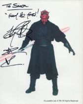 Ray Park signed 10x8inch colour Darth Maul photo. Dedicated. Good condition. All autographs come