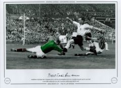 Bert Trautmann Signed 16 x 12 Colourised Autograph Editions, Limited Edition Print. Good