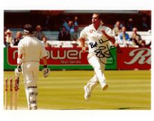 Cricket Simon Jones signed 12x8 colour photo pictured in Test match action for England. Good