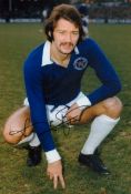 Frank Worthington signed 12x8 colour photo pictured during his playing days with Leicester City.