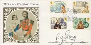 Roy Strong signed Victoria and Albert Museum FDC. 8/9/87 London postmark. Good condition. All