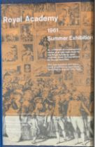 Royal Academy 20x30 1961 Summer Exhibition colour poster. Rolled. Good condition. All autographs