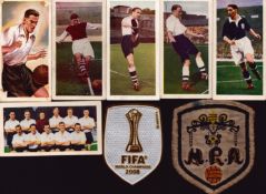 Football Collection, 6 Chix Gum Cards Famous Footballers Series 1, 1953. Nat Lofthouse signed