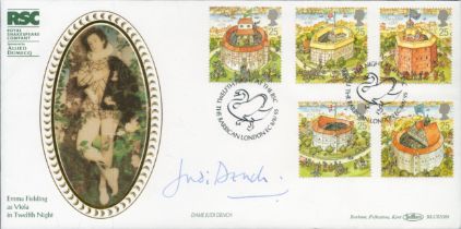 Dame Judi Dench signed RSC FDC. 8/8/95 London EC postmark. Good condition. All autographs come