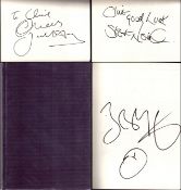 ENTERTAINMENT Collection of signatures in A5 hardback book, including names of Sir Bob Geldof, Jools