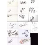 ENTERTAINMENT Collection of 6 sets of signed white 6x4 inch cards including names of Jamiroquai, The