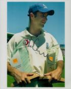 Michael Vaughan Signed Photo pictured as Man of the Match approx size 10 x 8 inches, Plus Hardback