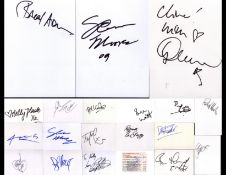 MUSIC Collection of 20 signed white 6x4 inch cards including names of Goo Goo Dolls, Nelly