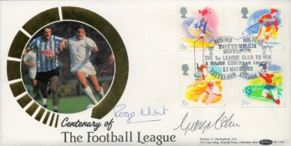 Roger Hunt and George Cohen signed Centenary of Football League FDC. 22/3/88 postmark. Good