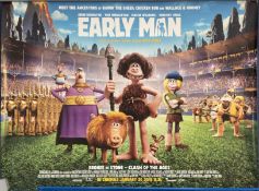 Early Man Original Movie Poster approx size 40 x 30 inches, Rolled, Good condition. All autographs