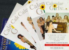 Theatre 5 x flyers plus 1 leaflet. Calendar Girls/Musical signatures include Rebecca Storm, Anna-