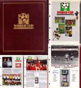 The World Cup Italy 1990 Stamp Sheet Collection book and Italia 1990 FDCs with signatures from Geoff