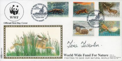 Fiona Fullerton signed WWF FDC. 14/1/92 Godalming postmark. Good condition. All autographs come with