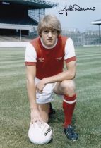 Football Autographed John Devine 12 X 8 Photograph: Colour, Depicting Arsenal Midfielder John Devine