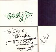 ENTERTAINMENT Collection of signatures in A5 hardback book, including names of Sir Tommy Steele OBE,