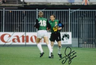 Football Autographed Jimmy Rimmer 12 X 8 Photograph: Colour, Depicting A Defining Moment In The 1982