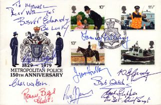 The Great Train Robbery members signed FDC of 150th Anniversary of the Metropolitan Police, signed