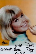 Doris Day signed Colour Photo 6x4 Inch. Dedicated. Good condition. All autographs come with a