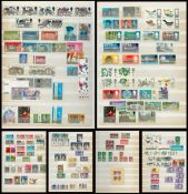 GB Mint Stamps in a Leuchtturm / Lighthouse Stock Book with 16 Hardback Pages with 9 Rows each