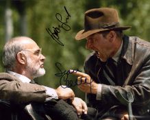 Harrison Ford and Sean Connery signed Indiana Jones 10x8 inch colour photo. Good condition. All