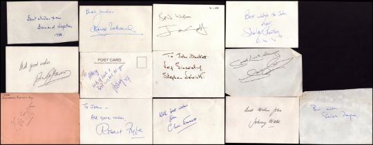 ENTERTAINMENT Collection of 13 signatures including names of Robert Fyfe, Bernard Hepton, Will Fyffe
