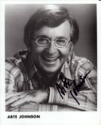 Arte Johnson signed 10x8 inch black and white promo photo. Good condition. All autographs come