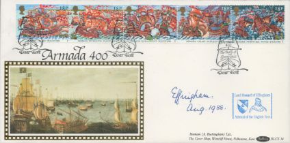 Lord Howard of Effingham signed Armada 400 FDC. Good condition. All autographs come with a