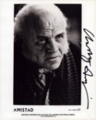 Anthony Hopkins signed 'Amistad' 10x8 inch promo photo. Good condition. All autographs come with a