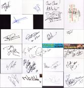 ENTERTAINMENT Collection of 20 signed white 6x4 inch cards including names of Sir Matthew Bourne