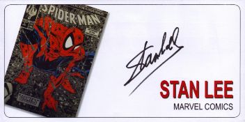 Stan Lee signed Marvel Comic envelope 9x4.5 inch. Good condition. All autographs come with a